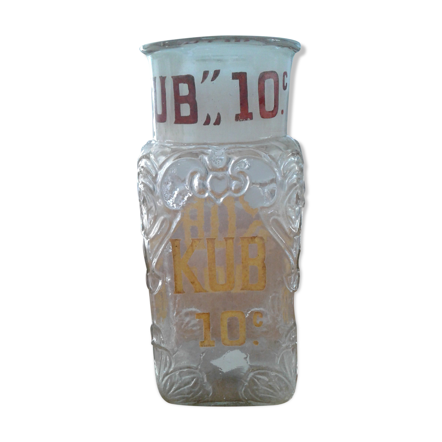Pot en verre bouillon kub 1930/40