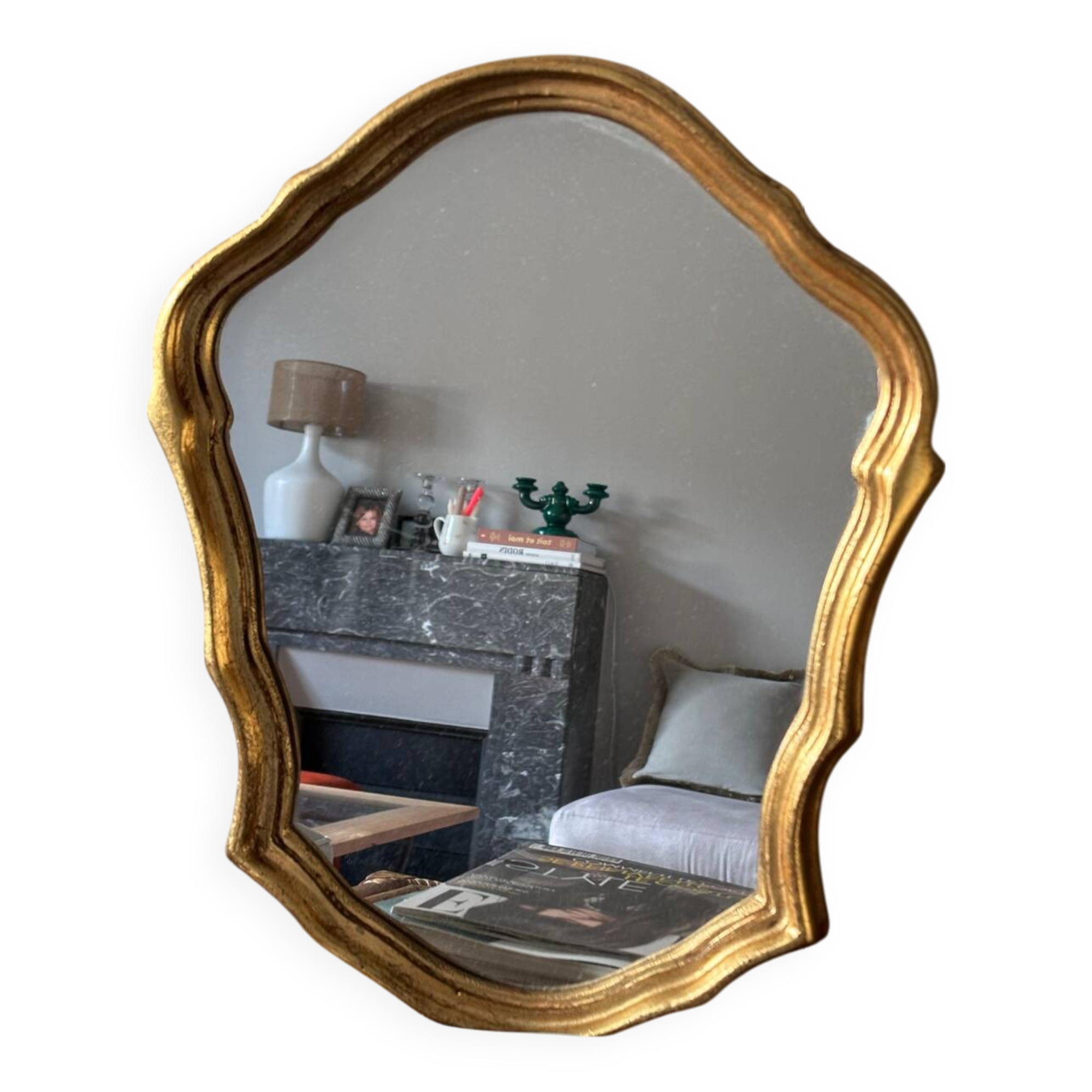 Vintage gold mirror