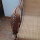 Old rattan armchair circa 1900-1930