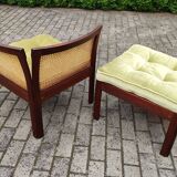 Plexus armchair and ottoman designed by Wikkelso for CFC Silkeborg Denmark 1960s
