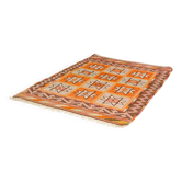 Tapis Kilim turc vintage, tapis d'accent anatolien tissé à la main, sku-141