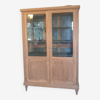 Oak glass cabinet