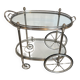 Oval silver-plated brass trolley from Maison Baguès.