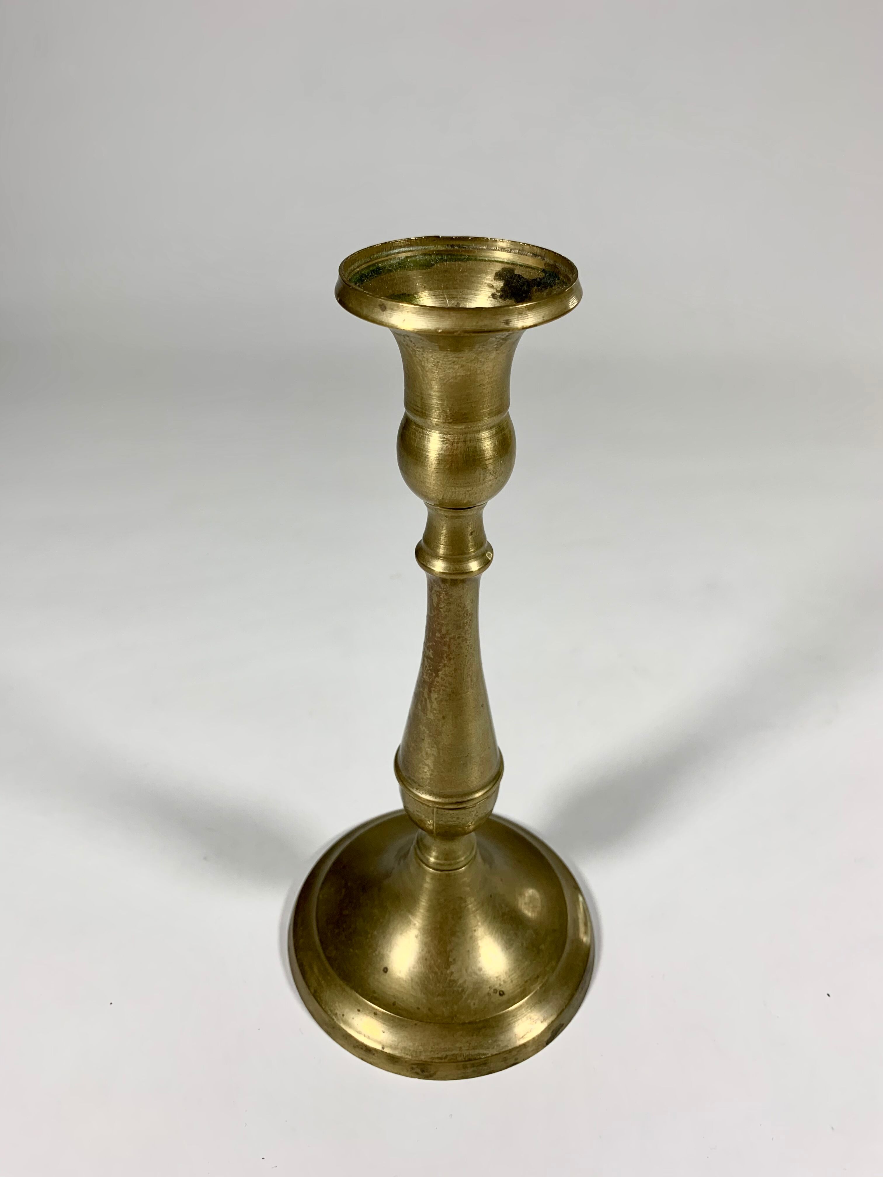 Candlestick in patinated gilded copper late nineteenth century