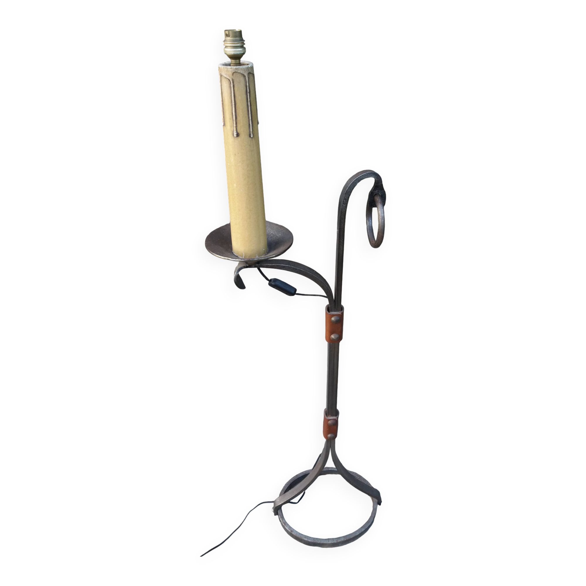 Wrought iron floor lamp by Jean Pierre Ryckaert