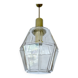 Large Vintage Limburg Glass Pendant Light