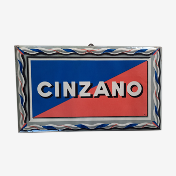Ancienne plaque en tôle "Cinzano" 60's