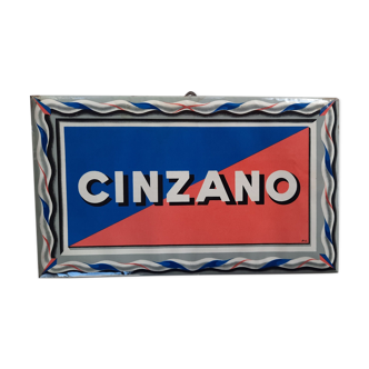 Ancienne plaque en tôle "Cinzano" 60's