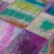 Handmade anatolian overdyed 169 cm x 243 cm multicolor patchwork carpet