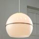 Italian Space Age Pendant Lamp in Plexiglass and Brass, 1970s