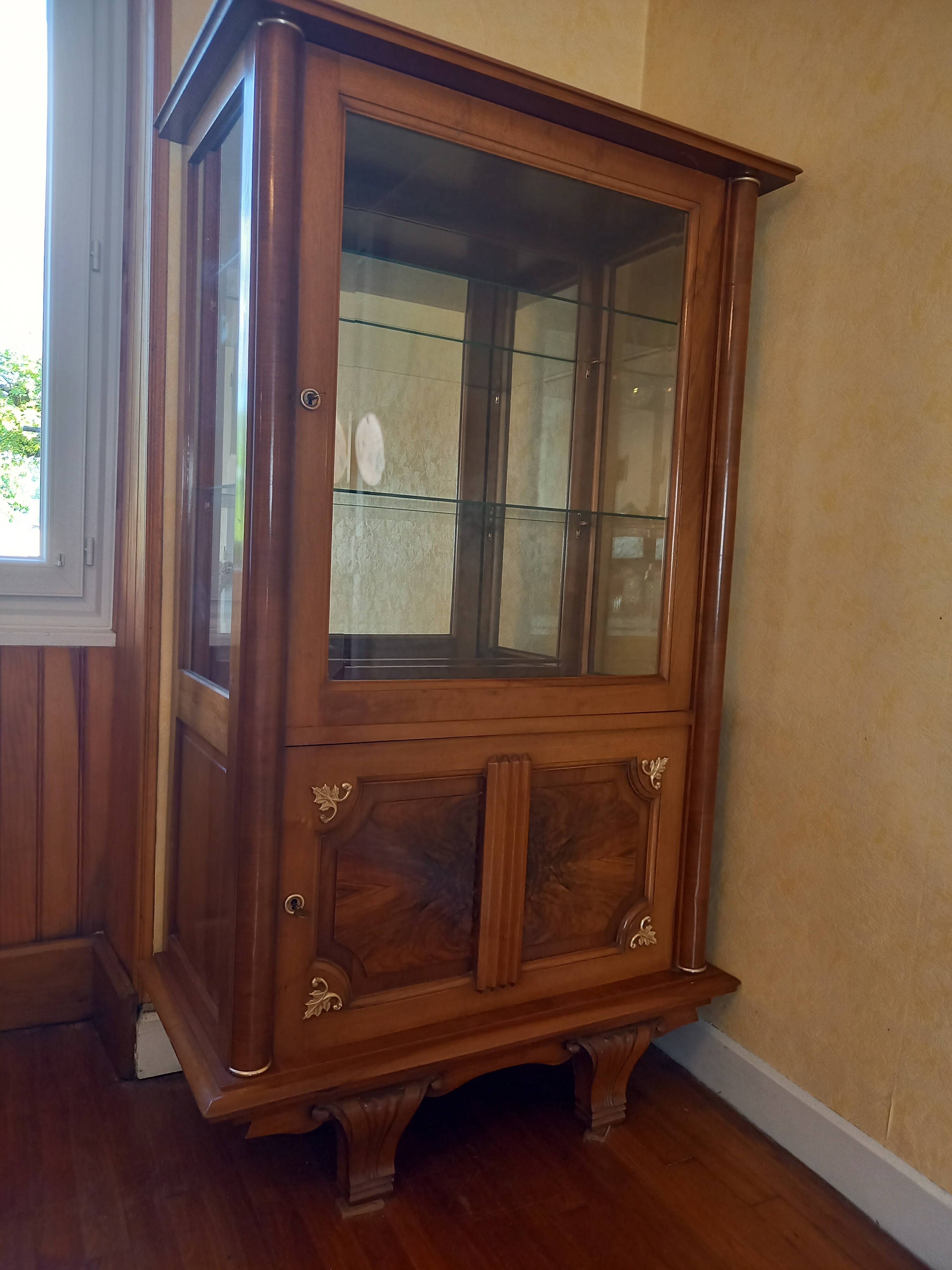 60s silver display cabinet
