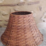 Large braided wicker lampshade