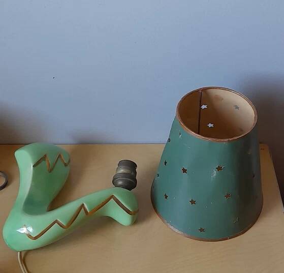 1950s ceramic wall light