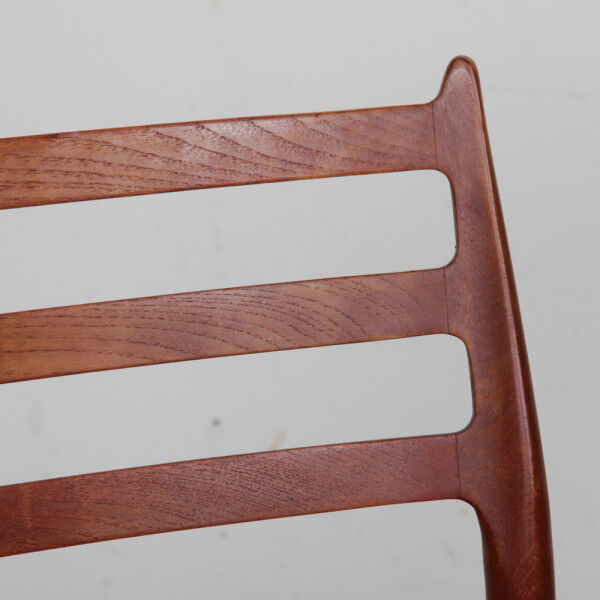 Set of 6 chairs by Niels Otto Moller in teak model 78, 1960.