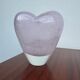 Heart-shaped bubble glass vase from the 1960s.