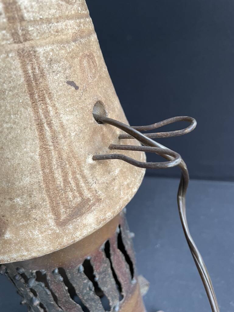 Accolay metal and ceramic lamp (1945-1989)