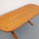 Oval table / vintage pine console from the 60s 70s