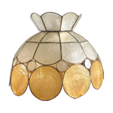 Mother-of-pearl and brass lampshade