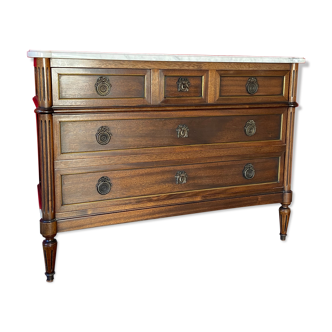 Mahogany chest of drawers Louis XVI 1950