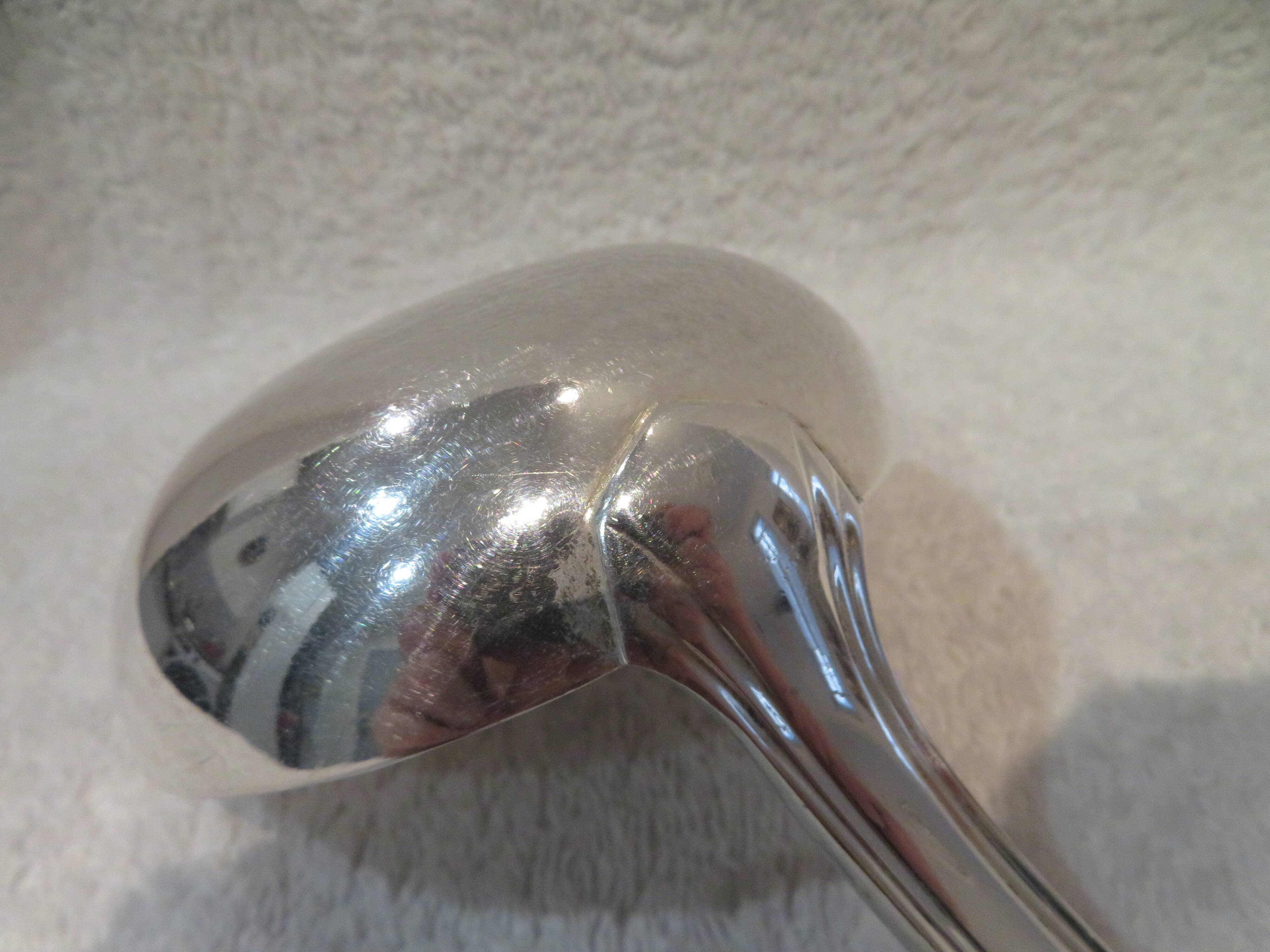Christofle Boreal silver plated soup ladle, engraved AP 32.4cm