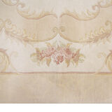 Handmade cream oriental chinese wool rug 124x182cm