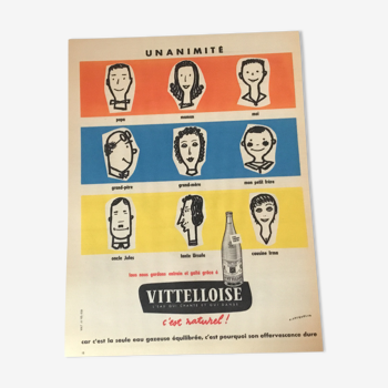 Vintage advertising to frame the vittelloise