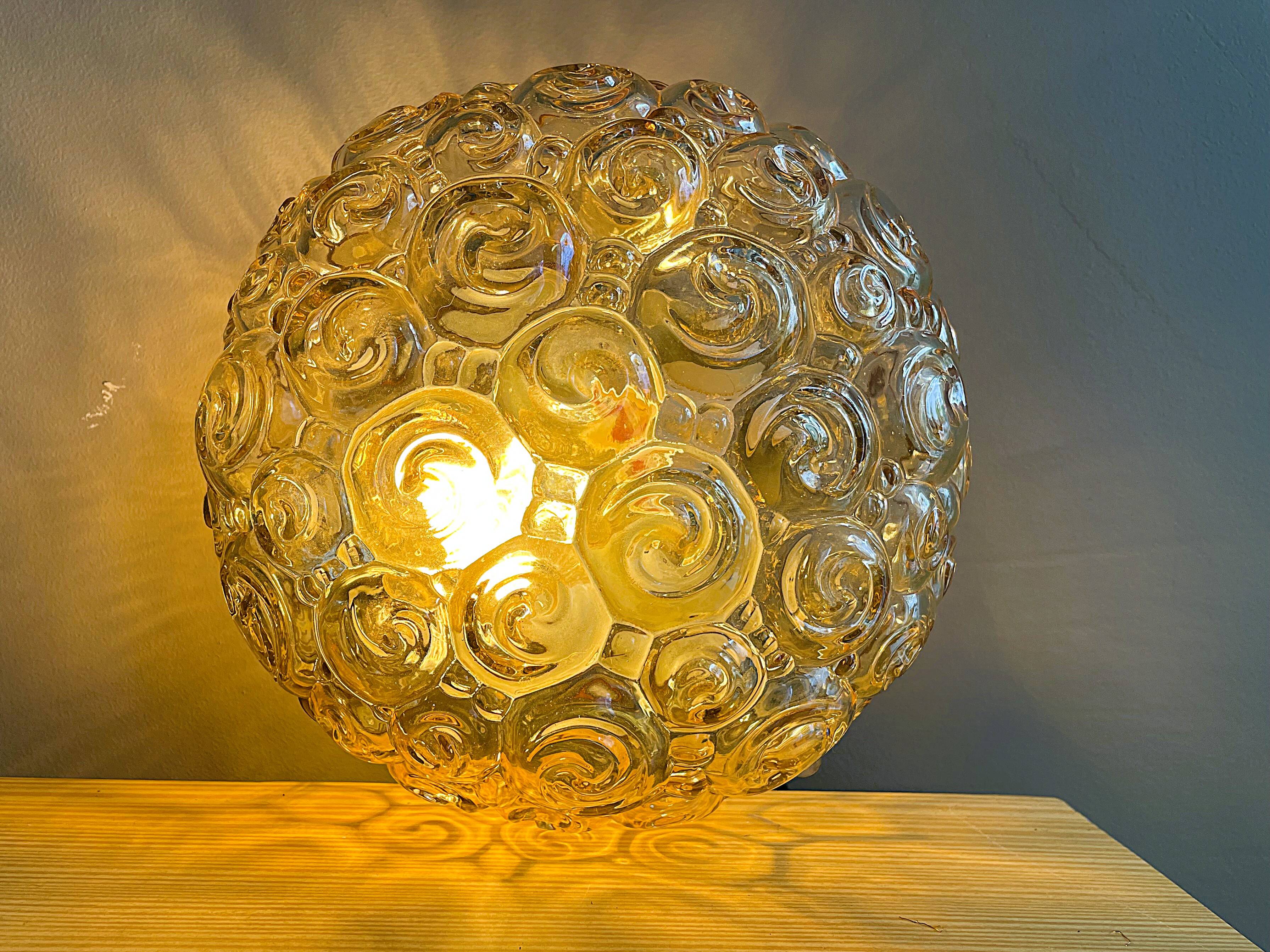 Glass flush mount ceiling or wall light by Helena Tynell