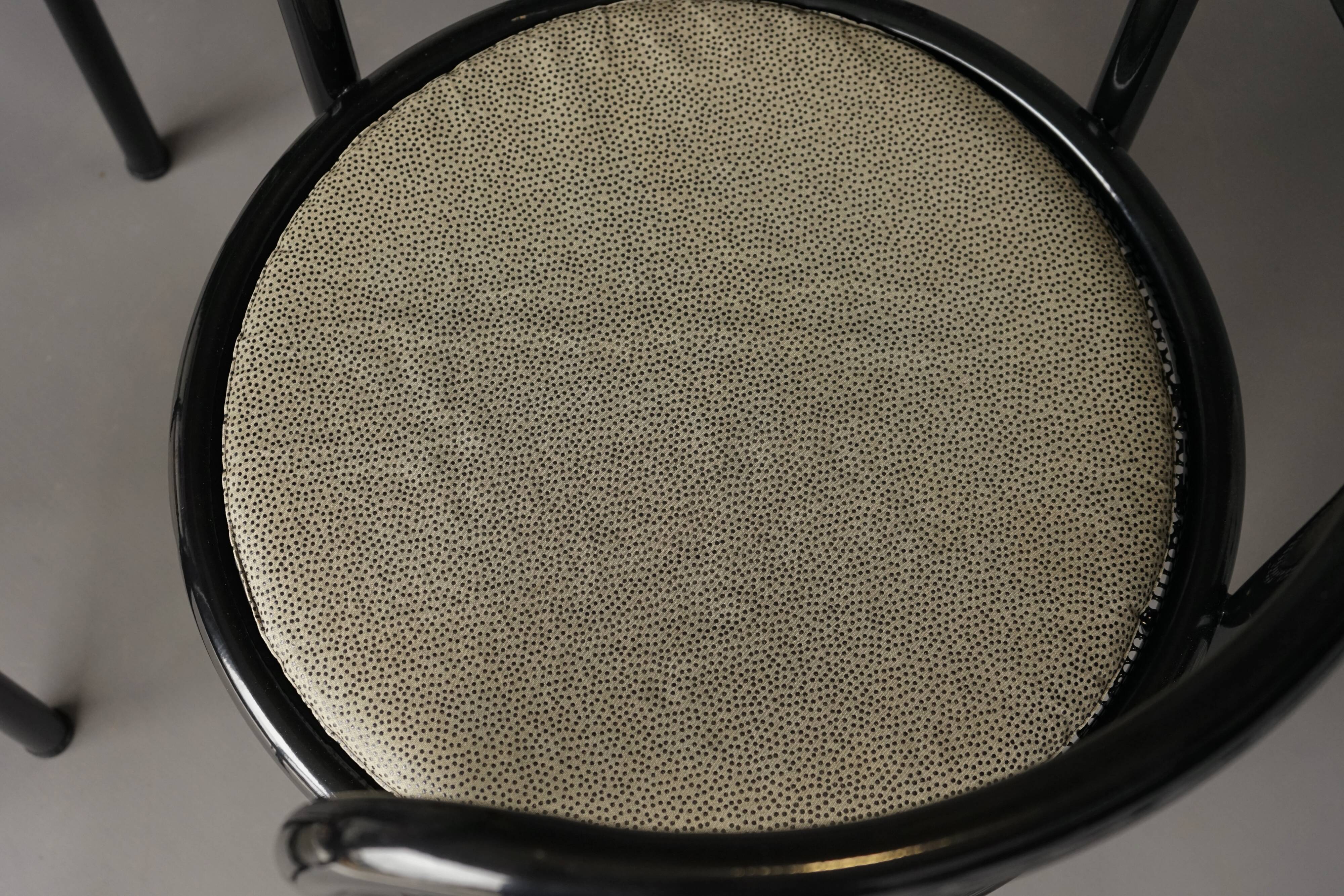 Set of 4 black 'Locus Solus' chairs by Gae Aulenti for Poltronova, 1960s