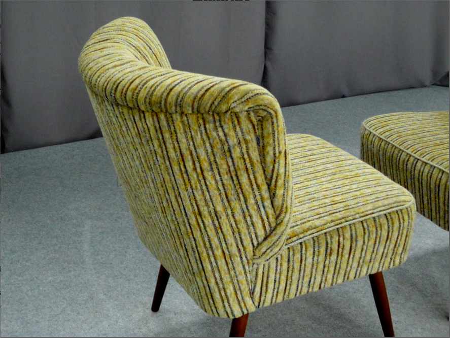 Pair of armchairs, velvet 1950