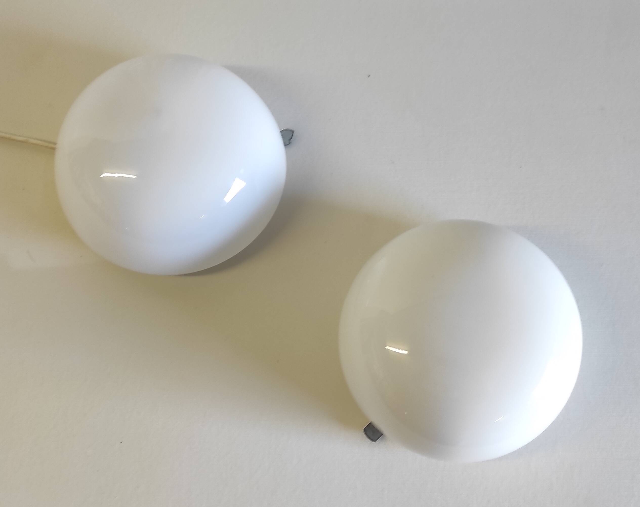 20 cm opaline globe ceiling or wall light - mid-20th century