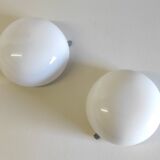 20 cm opaline globe ceiling or wall light - mid-20th century