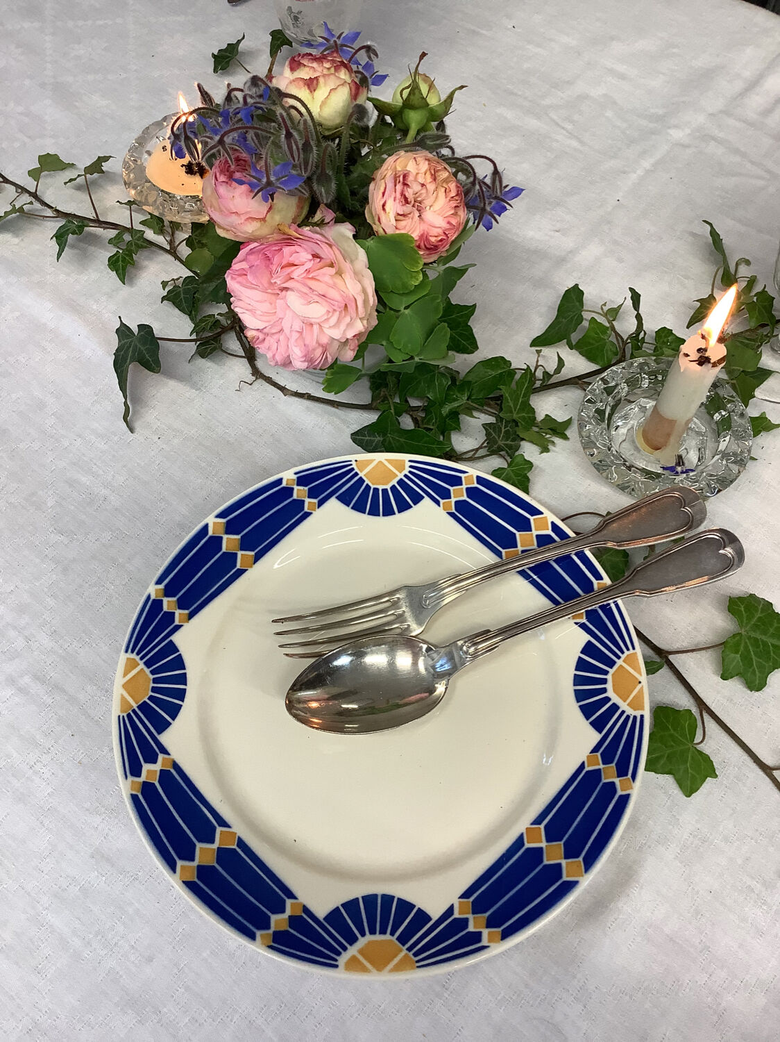 6 Vintage flat plates made in france Badonviller