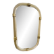 Elegant "Torciglione" Gold Murano Glass Wall Mirror in Barovier Style