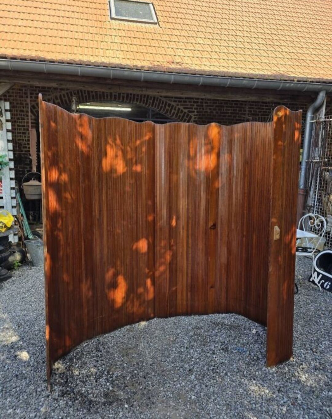 American screen in Beaumann style, large model, in oak.