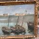 Painting signed henry roose - marine oil hunting basin blankenberge belgium