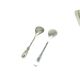 Pair of tea spoons, silver-plated brass, Poland, 1960s.