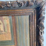 Oil on canvas inside the shawl