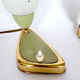 Set of 2 rockabilly fifties table lights with milk glass sconces with little dots