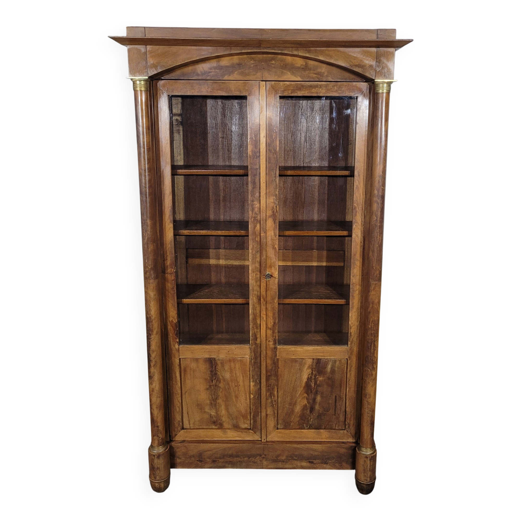 Petite bibliothèque empire en acajou