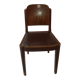 Leather and wood office chair