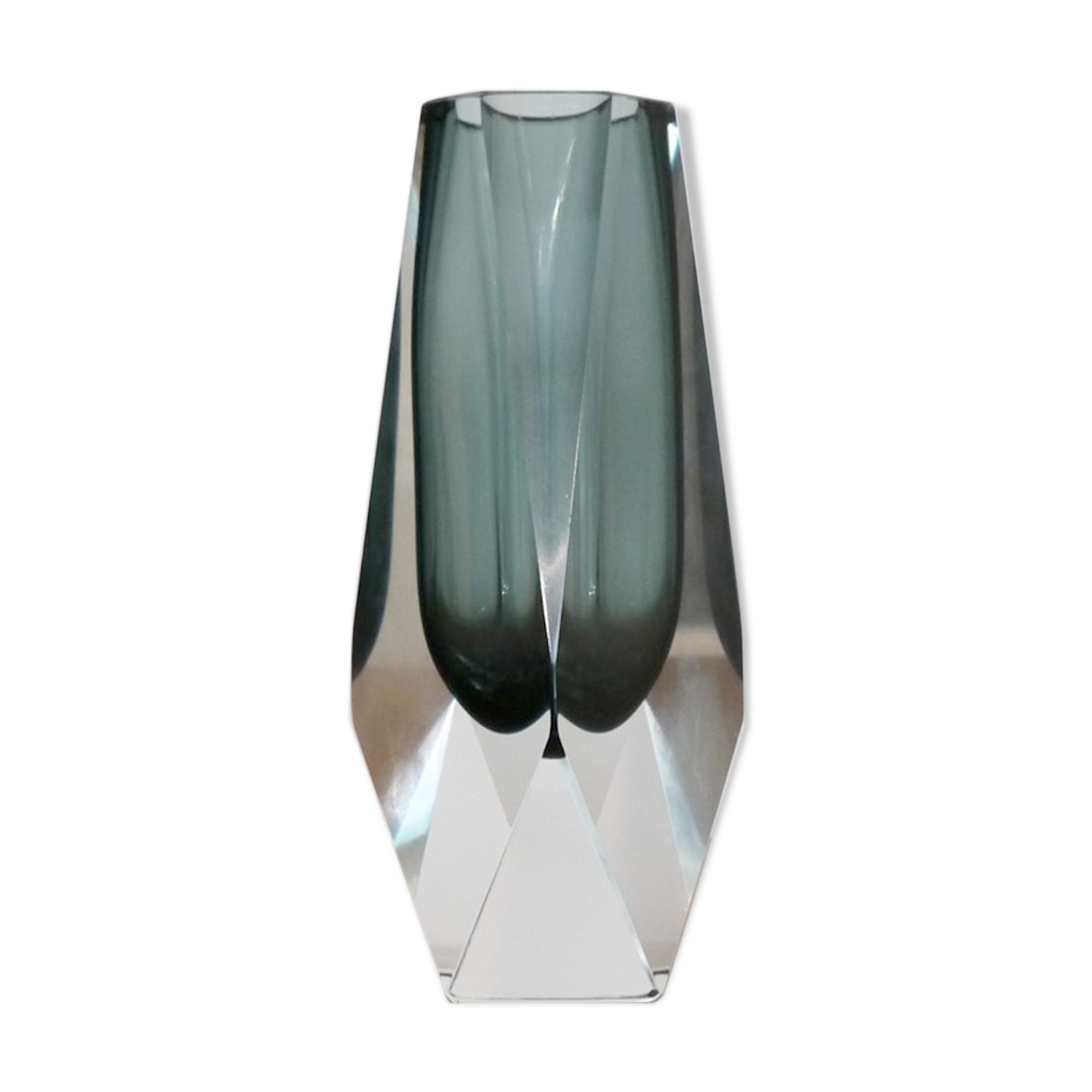 Vase sommerso de Flavio Poli pour Seguso, Murano
