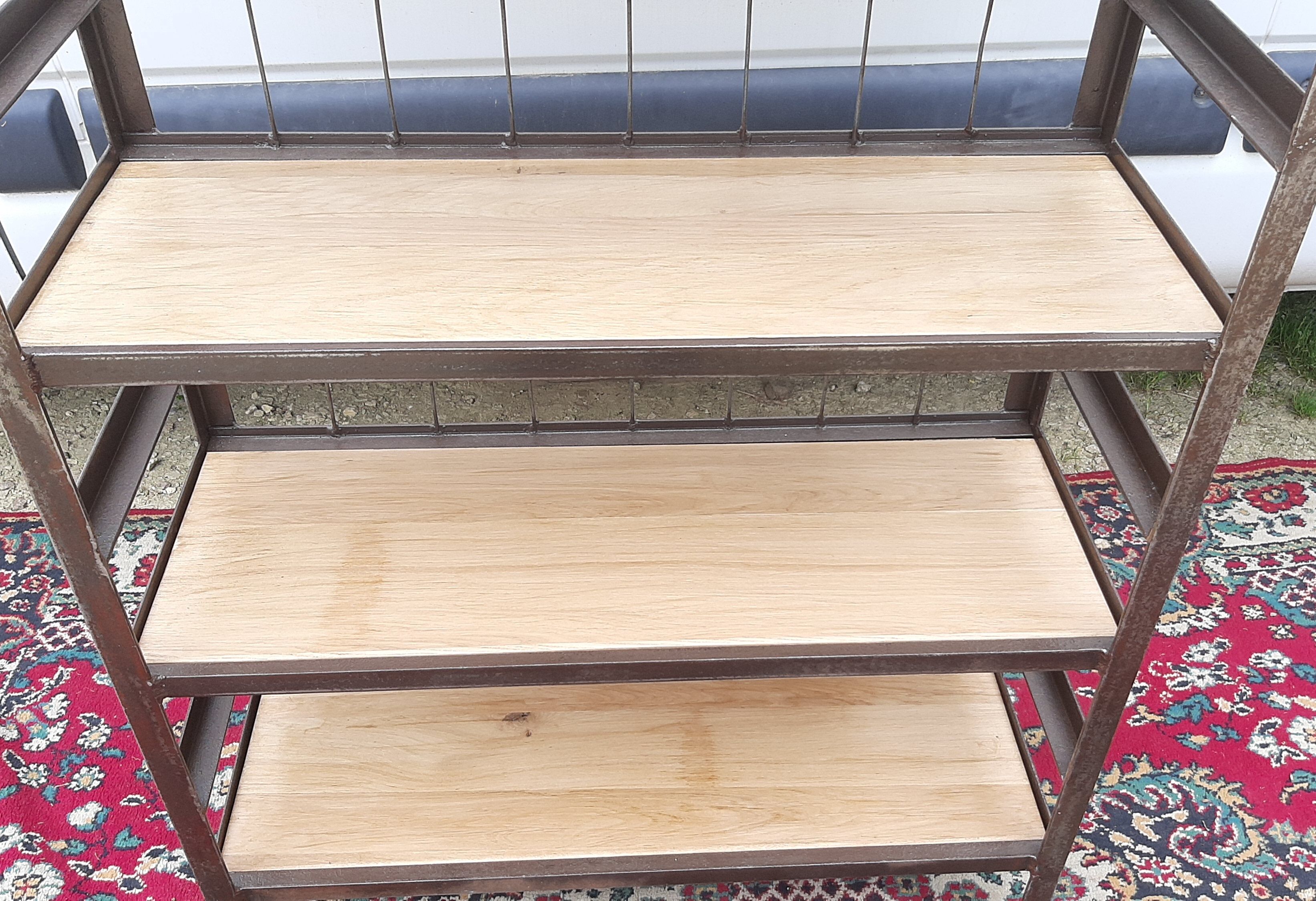 Etagère industriel acier et bois