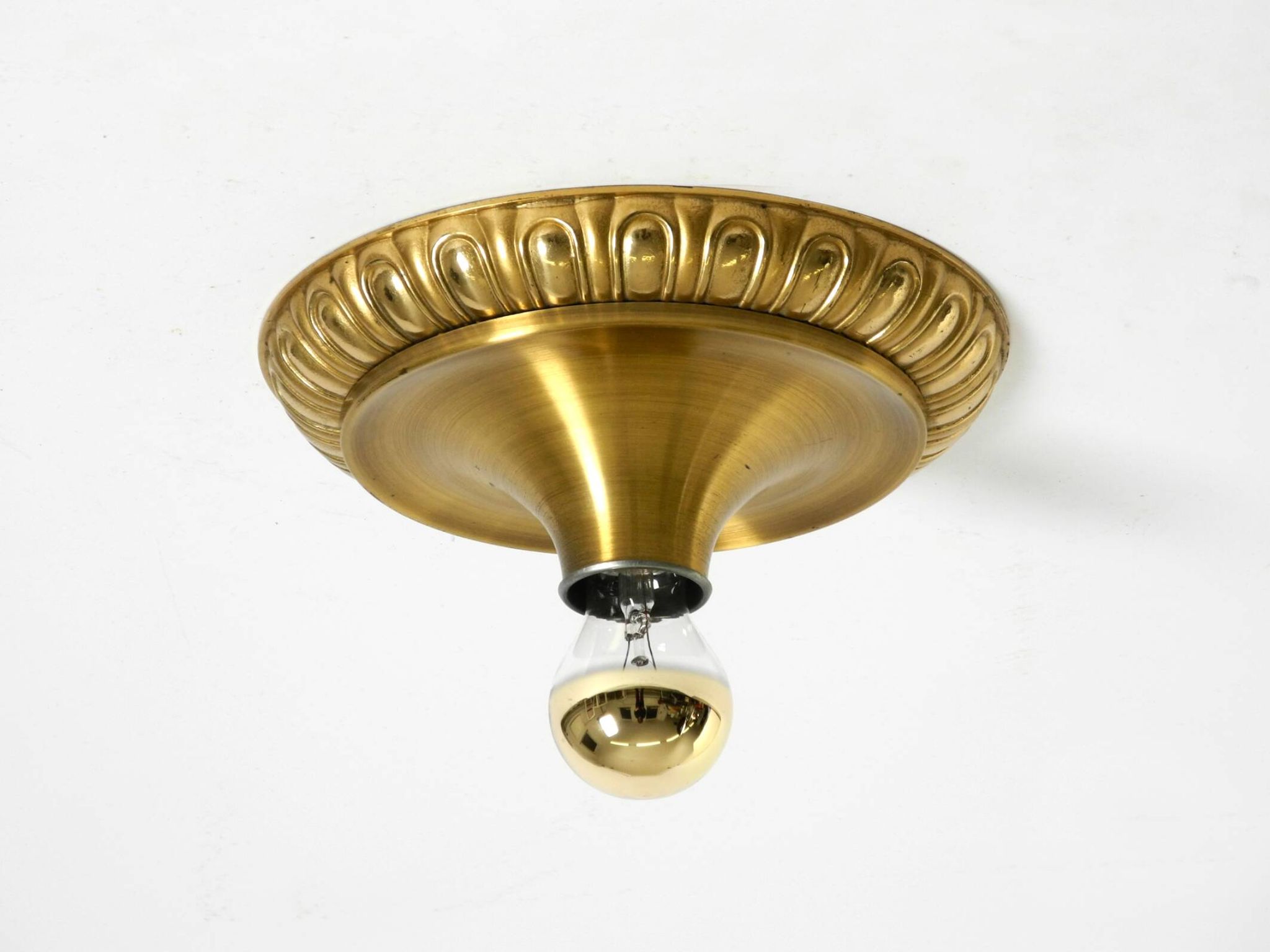 1960's Space Age Pop Art  brass and metal wall or ceiling lamp by Sölken