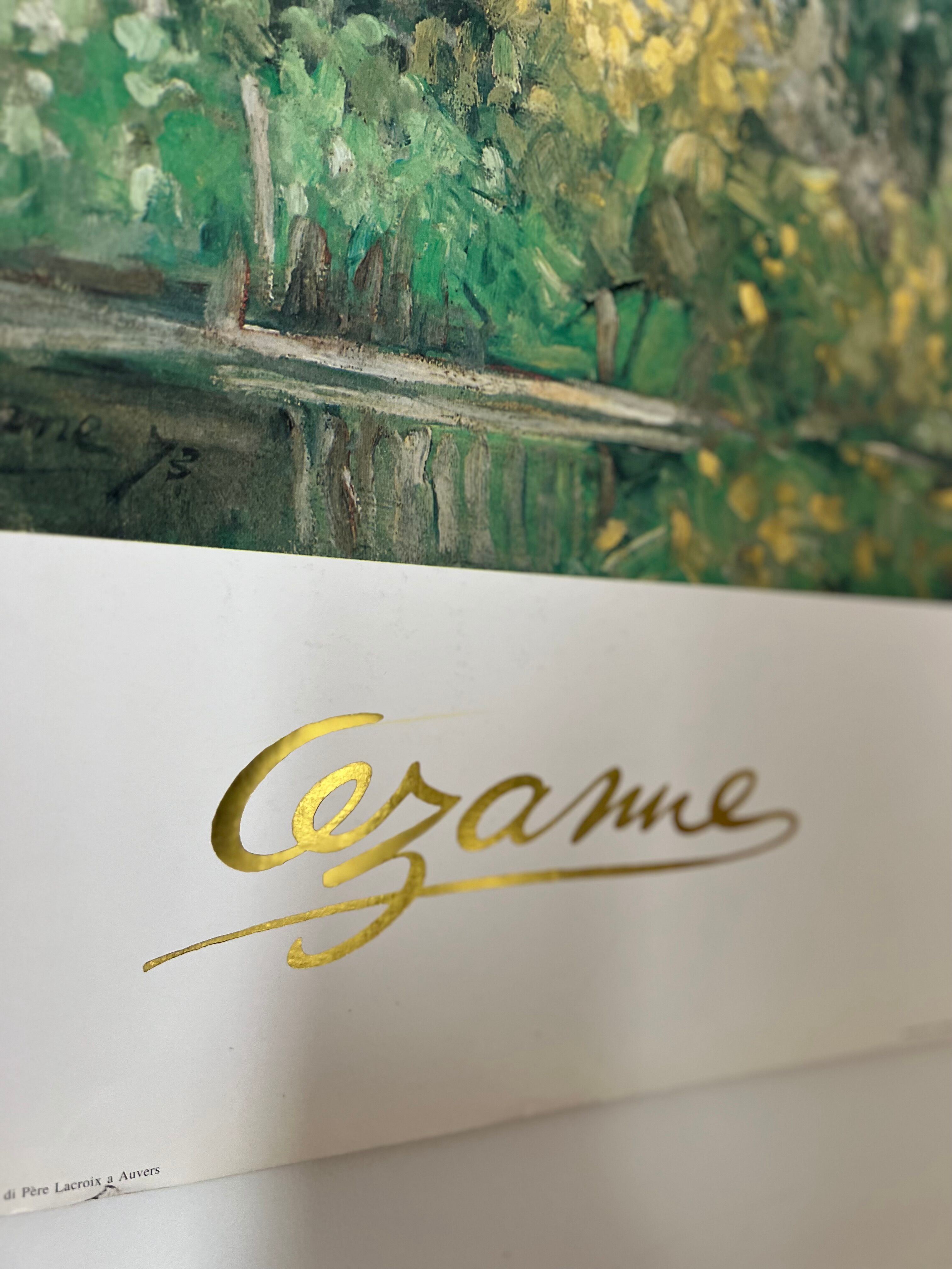 Museum poster reproduction of classical painting The House of Father Lacroix in Auvers by Cézanne