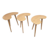 3 Original 1950s bean-shaped coffee tables