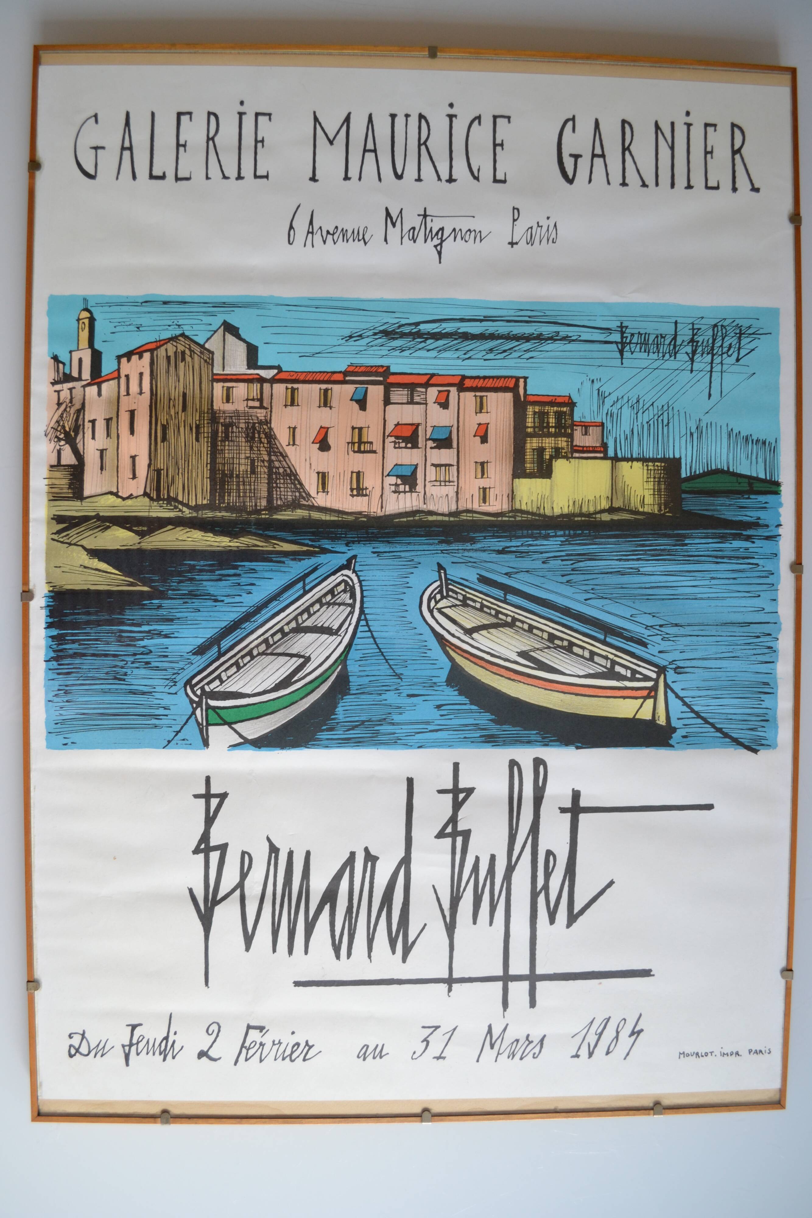 Bernard Buffet Saint Tropez Lithograph Poster Mourlot Paris 1984