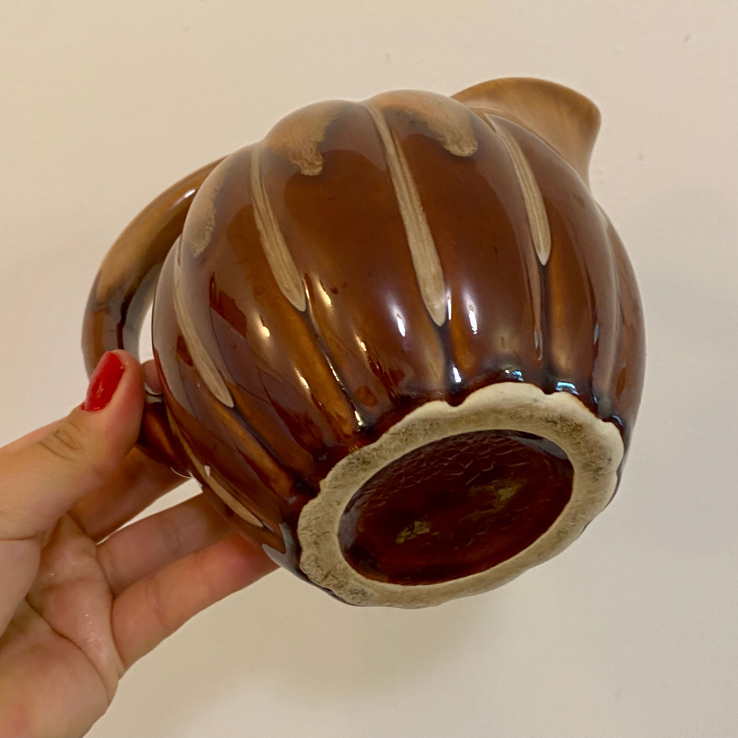 Vintage ceramic melon pitcher