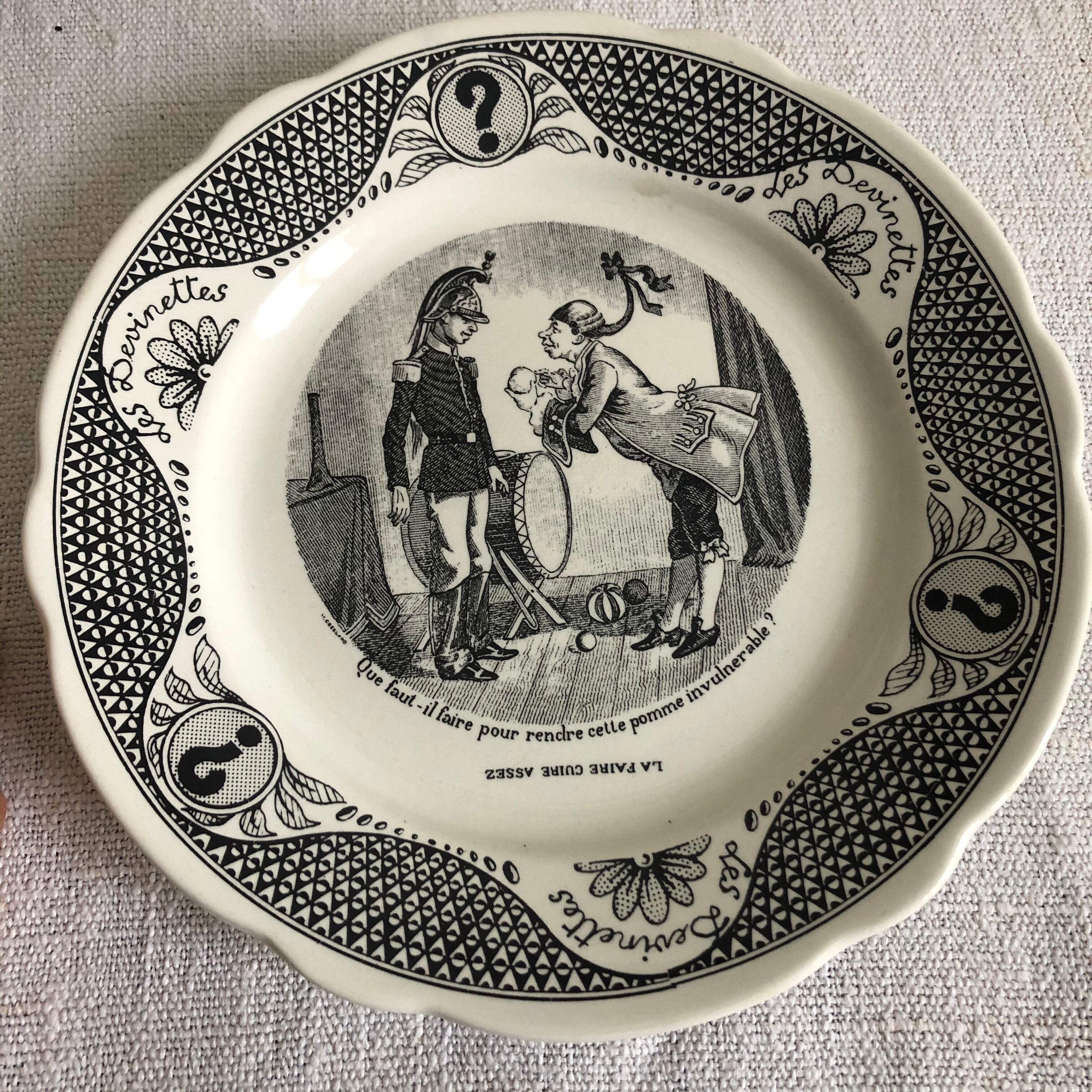 6 "guessing" talking plates - Sarreguemines