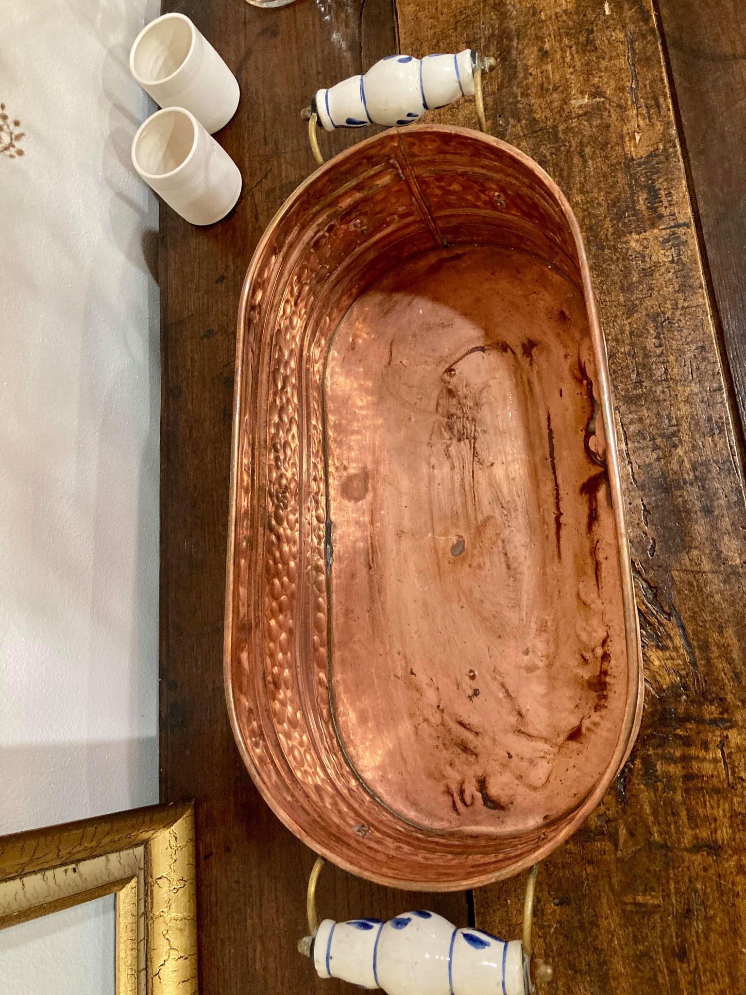 Lot of 3 copper decoration containers