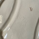 Art Nouveau majolica asparagus plates